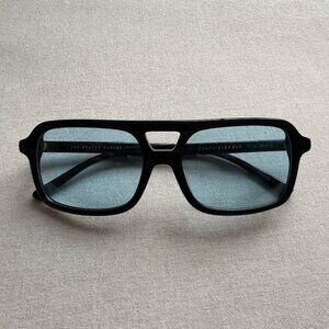 Crap Eyewear “The Spaced Ranger” Sunglasses Black Frame Blue Lens 53-18 Bioaceta